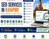SEO Services in Kanpur banner by Help2Grow showing keyword research, technical SEO, content optimization, link building, local SEO services, Google ranking growth, and digital marketing solutions