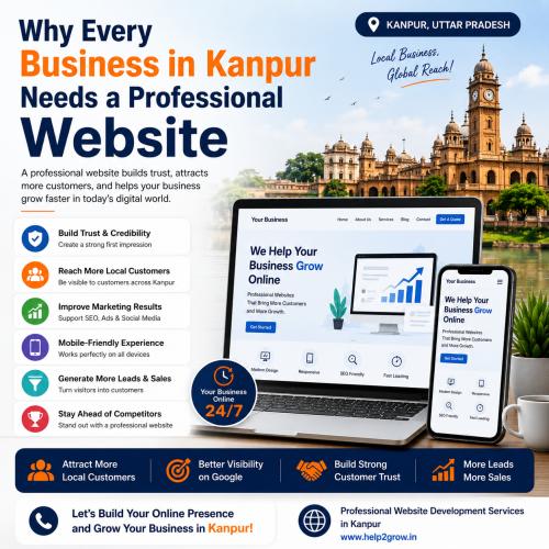 Why every business in Kanpur needs a professional website to build trust, attract customers, and grow online through digital marketing.